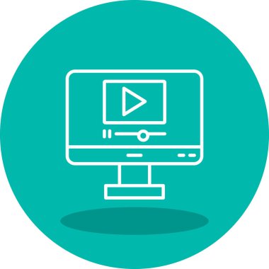 video oynatıcı simgesi, vektör illüstrasyonu basit tasarım