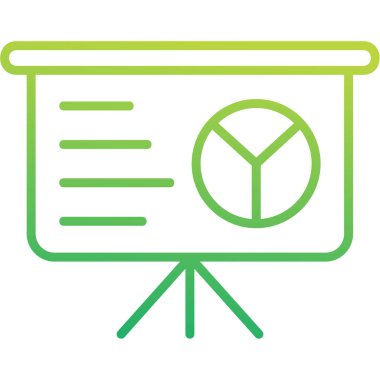 sunum simgesi, vektör illüstrasyonu 