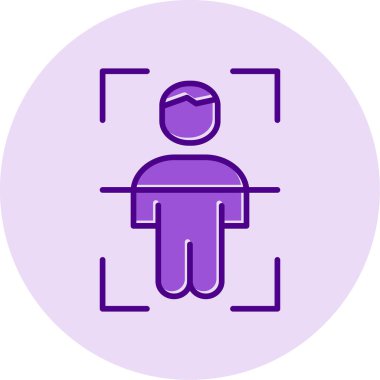 Vücut Tarama Web simgesi, vektör illüstrasyonu