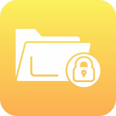 Dizin kilidi simgesi, basit illüstrasyon