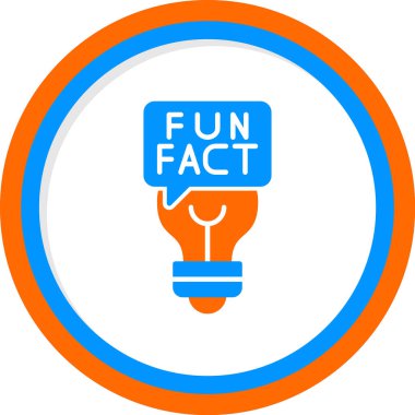 Eğlenceli Gerçekler konuşma balonu web simgesi, vektör illüstrasyonu