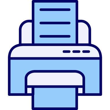 yazıcı web simgesi basit illüstrasyon 