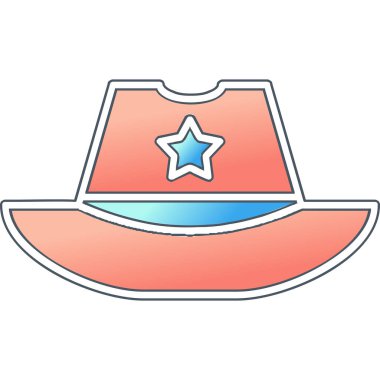 Şapka kutsal kişilerin resmi, basit vektör çizim 