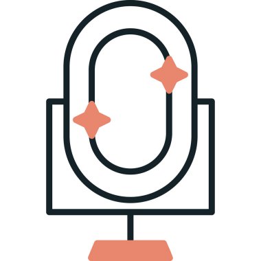 Royal Mirror simgesinin vektör illüstrasyonu                       