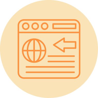 Web sayfası simgesi. vektör illüstrasyonu