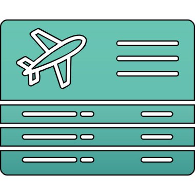 Seyahat ikonunun vektör illüstrasyonu. Ayrılışlar                   