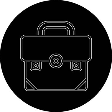 Bavul. Web simgesi basit illüstrasyon 