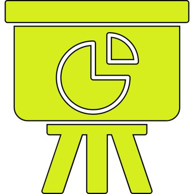 Pasta çizelgesi simgesi, vektör illüstrasyonu 