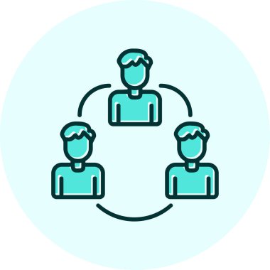 takım çalışması ikon vektör illüstrasyonu 