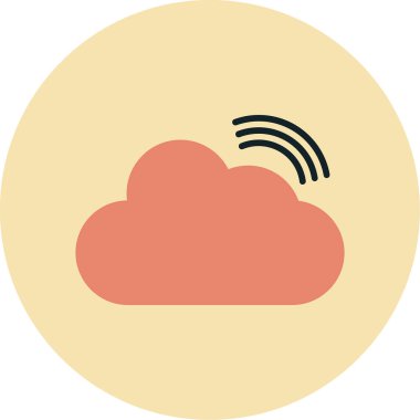 Rss Bulut simgesi, vektör illüstrasyonu basit tasarım