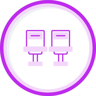 sandalye simgesi, vektör illüstrasyonu basit tasarım