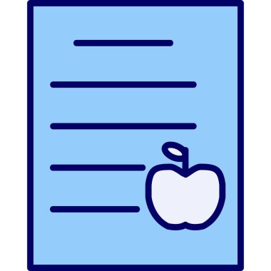 Diyet planı simgesi, vektör illüstrasyonu basit tasarım