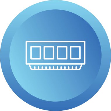 bilgisayar bellek simgesi, vektör illüstrasyonu basit tasarım