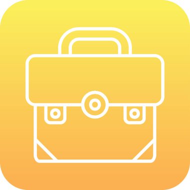 Bavul. Web simgesi basit illüstrasyon 