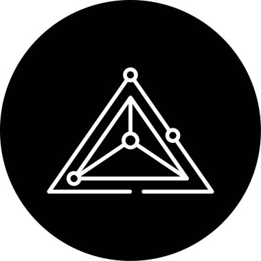 Piramit Grafik simgesi, vektör illüstrasyonu basit tasarım