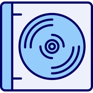 CD mi? Web simgesi basit illüstrasyon                