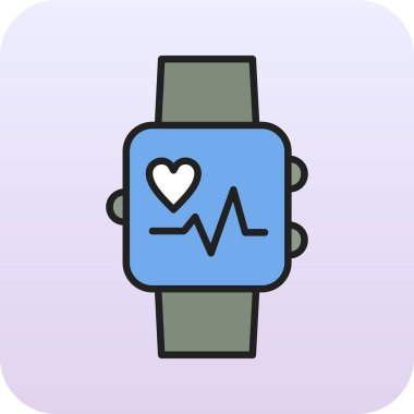 akıllı saat simgesi, vektör illüstrasyonu basit tasarım