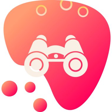 dürbün web simgesi, vektör çizim 