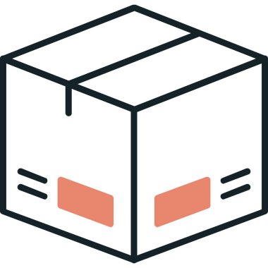 Paket, dağıtım simgesi vektör illüstrasyonu 