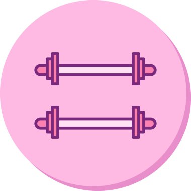 Ağırlıklandırılmış çubuk simgesi web basit illüstrasyon