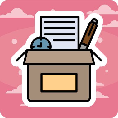 kutu web simgesi, vektör illüstrasyonu 