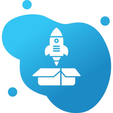 Fırlatılıyor. Web simgesi basit illüstrasyon