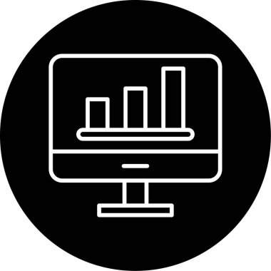 Analiz web simgesi, vektör illüstrasyonu