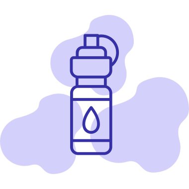 Su şişesi. Web simgesi basit illüstrasyon