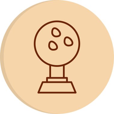 Kupa simgesi, vektör illüstrasyonu basit tasarım