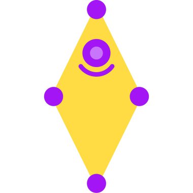 eşkenar dörtgen simgesi, vektör illüstrasyonu, tasarım şablonu