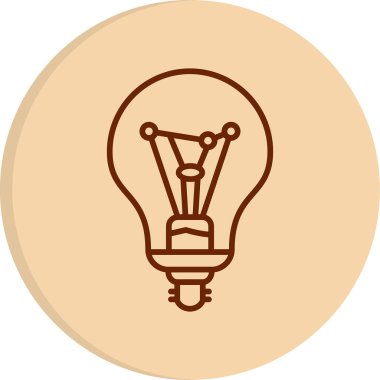 Ampul. Web simgesi basit illüstrasyon