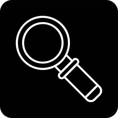 Büyütme cam simgesi, vektör illüstrasyonu 