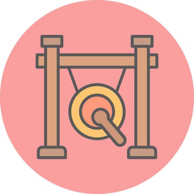 gong simgesi web basit illüstrasyon