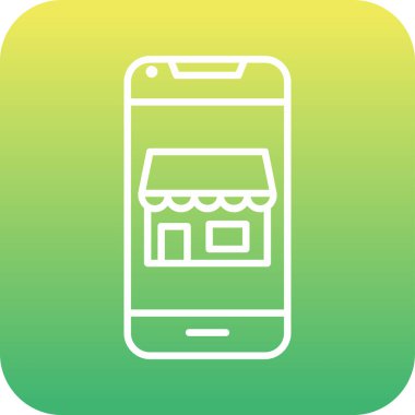 Akıllı telefon web simgesi, vektör illüstrasyonunda çevrimiçi rezervasyon