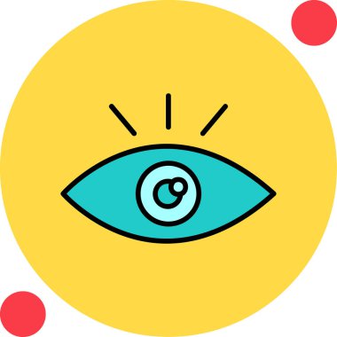 Göz. Web simgesi basit illüstrasyon 