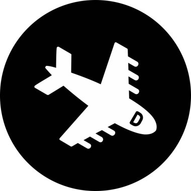  Uçak. Web simgesi basit illüstrasyon