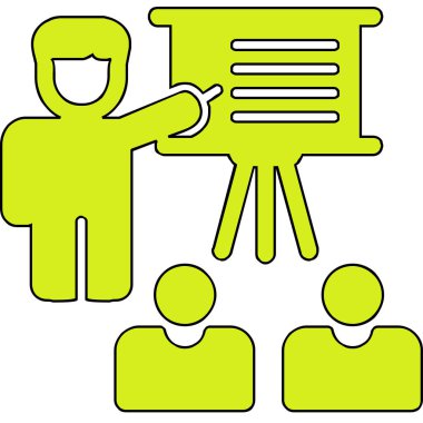 personel eğitim simgesi, vektör illüstrasyonu basit tasarım