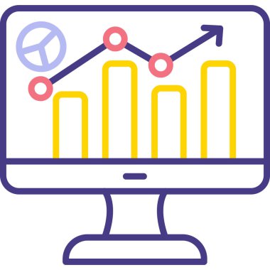 Analytics icon, vector illustration simple design