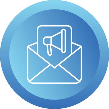 e-posta pazarlama simgesi, vektör illüstrasyonu basit tasarım