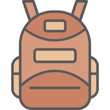 Sırt çantası. Web simgesi basit illüstrasyon