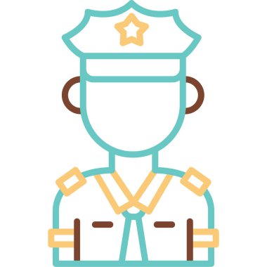 Bir polisin vektör illüstrasyon simgesi