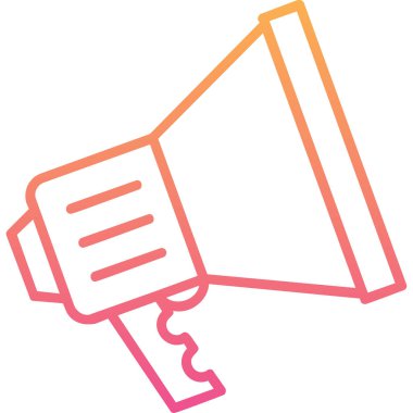 megafon web simgesi, vektör çizim 