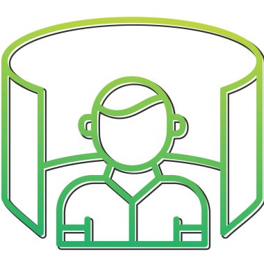 Sanal Tur simgesi, vektör illüstrasyonu basit tasarım