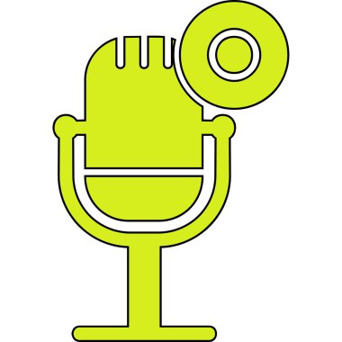 mikrofon simgesi, vektör illüstrasyonu basit tasarım