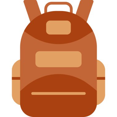 Sırt çantası. Web simgesi basit illüstrasyon