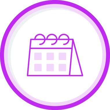 Takvim simgesi, vektör illüstrasyonu basit tasarım