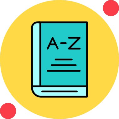 kitap simgesi, gramer konsepti, vektör illüstrasyonu