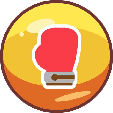 Boks eldiveni simge vektör çizim