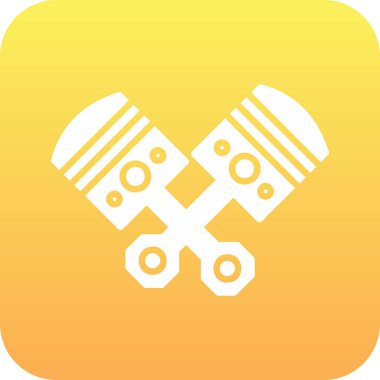 Pistons simgesi, vektör illüstrasyonu basit tasarım