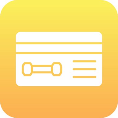 Üye Kart simgesi, vektör illüstrasyonu basit tasarım